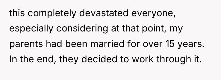 this completely devastated everyone, especially considering at that point, my...