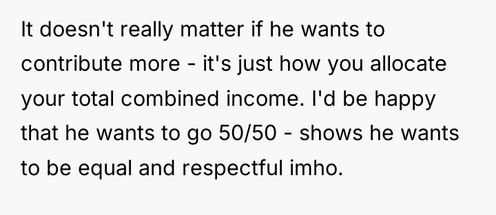 It doesn't really matter if he wants to contribute more...
