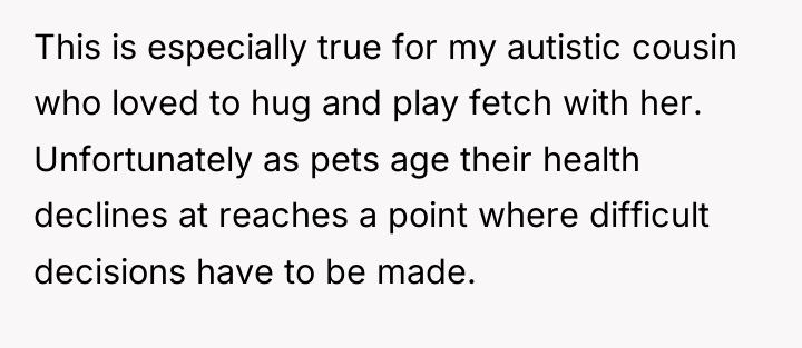 This is especially true for my autistic cousin who loved...