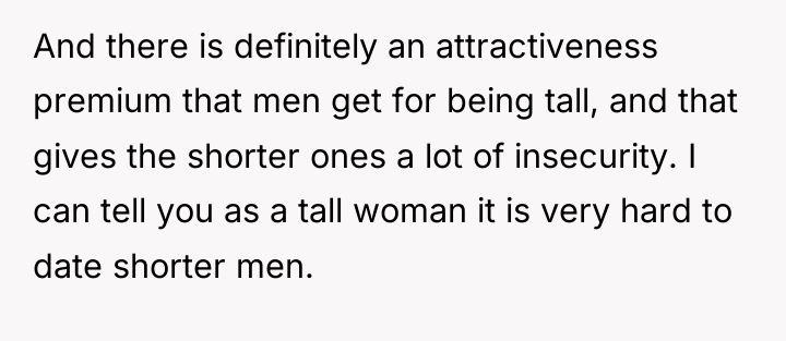 And there is definitely an attractiveness premium that men get...