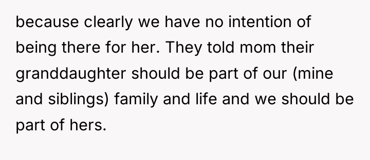 because clearly we have no intention of being there for...