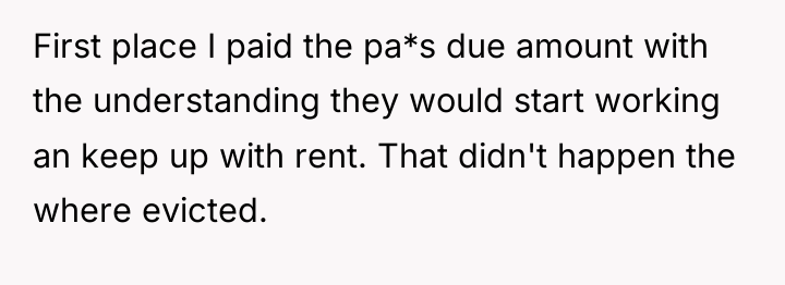 First place I paid the pa*s due amount with the...
