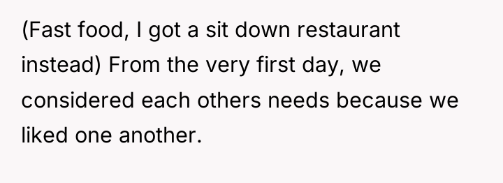 (Fast food, I got a sit down restaurant instead) From...