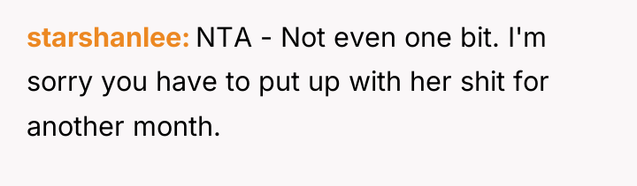 starshanlee NTA - Not even one bit. I'm sorry you...