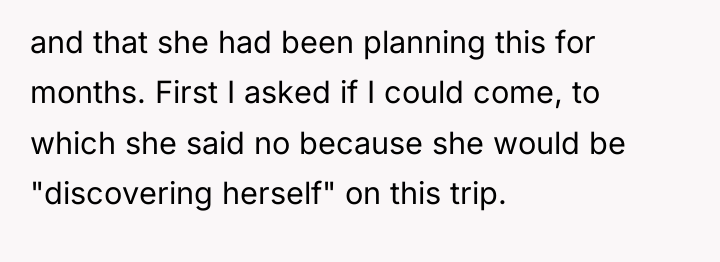 and that she had been planning this for months. First...