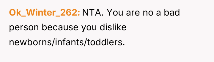 Ok_Winter_262 NTA. You are no a bad person because you...