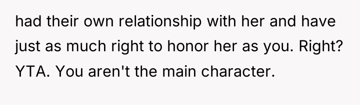 had their own relationship with her and have just as...