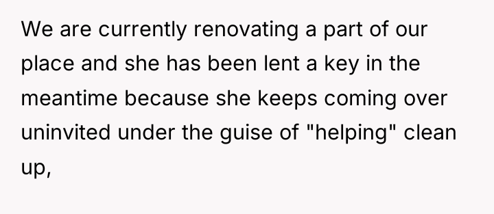 We are currently renovating a part of our place and...