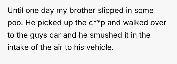 Until one day my brother slipped in some poo. He...