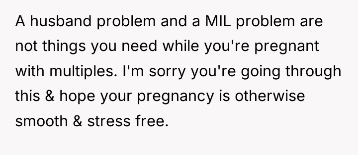 A husband problem and a MIL problem are not things...