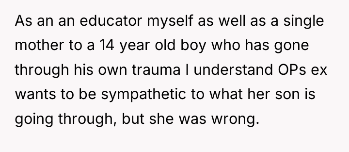 As an an educator myself as well as a single...