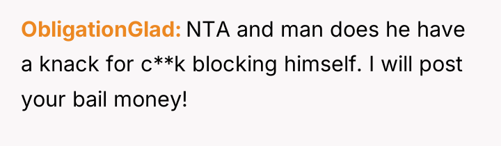 ObligationGlad NTA and man does he have a knack for...