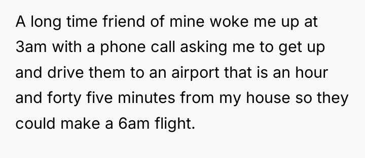 A long time friend of mine woke me up at...