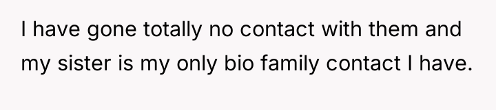 I have gone totally no contact with them and my...