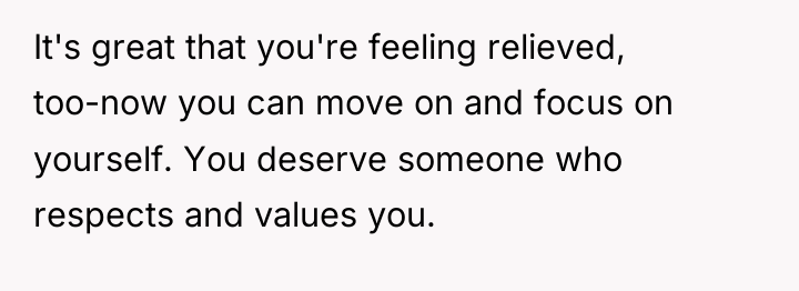 It's great that you're feeling relieved, too-now you can move...