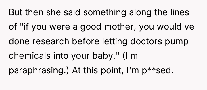 But then she said something along the lines of "if...