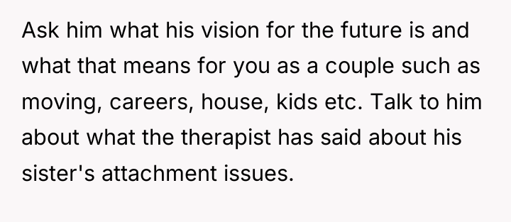 Ask him what his vision for the future is and...