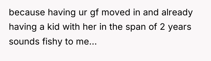 because having ur gf moved in and already having a...