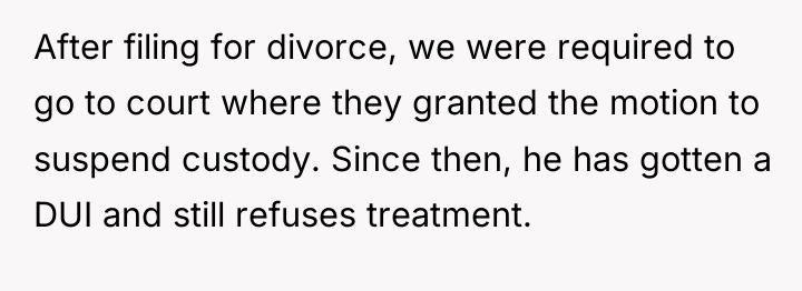 After filing for divorce, we were required to go to...