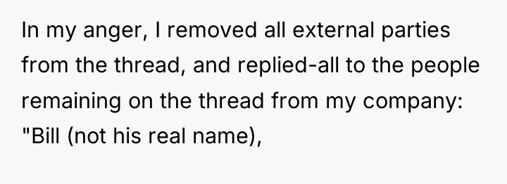 In my anger, I removed all external parties from the...