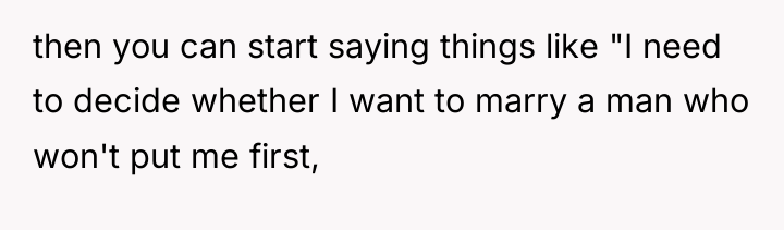 then you can start saying things like "I need to...