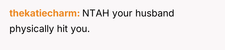 thekatiecharm NTAH your husband physically hit you.