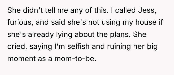 She didn't tell me any of this. I called Jess,...