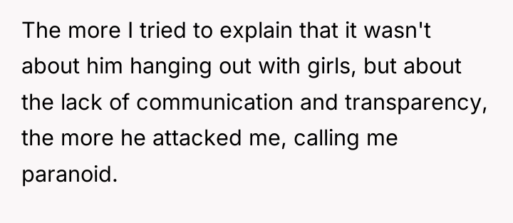 The more I tried to explain that it wasn't about...