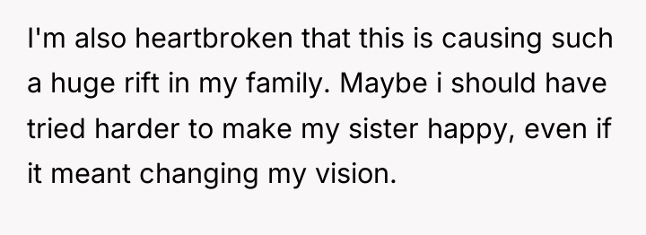 I'm also heartbroken that this is causing such a huge...