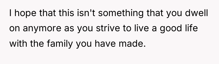 I hope that this isn't something that you dwell on...