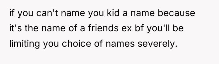if you can't name you kid a name because it's...