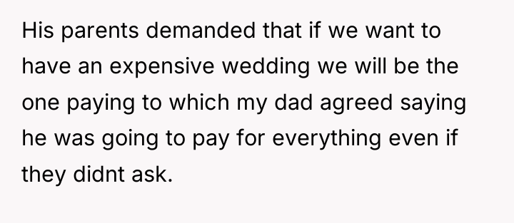 His parents demanded that if we want to have an...