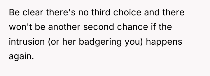 Be clear there's no third choice and there won't be...