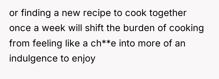 or finding a new recipe to cook together once a...