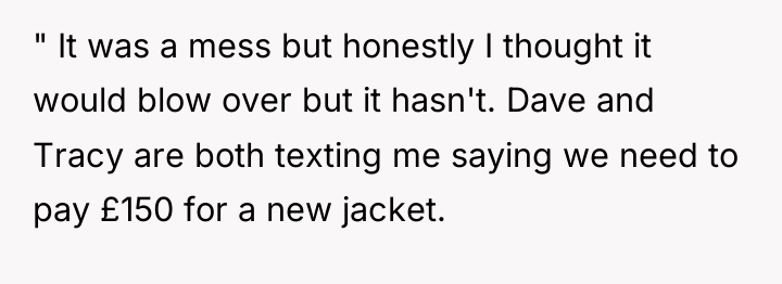 " It was a mess but honestly I thought it...