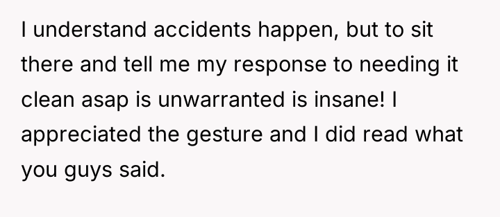 I understand accidents happen, but to sit there and tell...