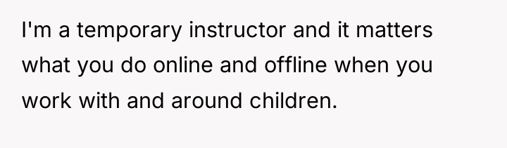 I'm a temporary instructor and it matters what you do...