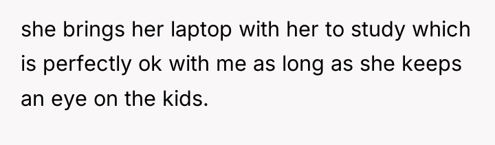 she brings her laptop with her to study which is...