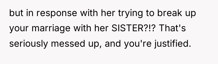 but in response with her trying to break up your...