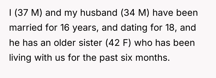I (37 M) and my husband (34 M) have been...