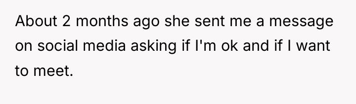 About 2 months ago she sent me a message on...
