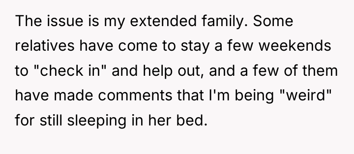 The issue is my extended family. Some relatives have come...