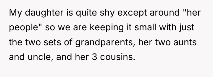 My daughter is quite shy except around "her people" so...