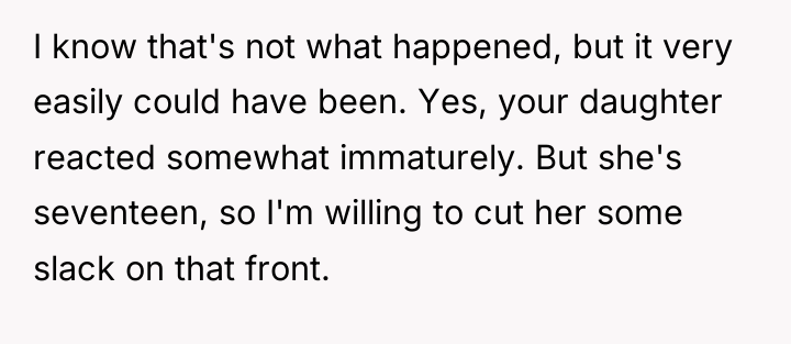 I know that's not what happened, but it very easily...