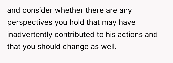 and consider whether there are any perspectives you hold that...