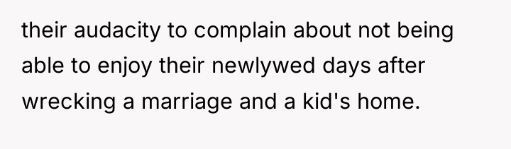 their audacity to complain about not being able to enjoy...