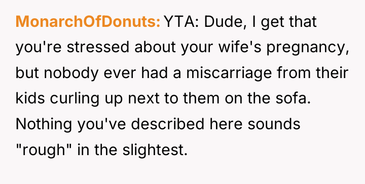 MonarchOfDonuts YTA: Dude, I get that you're stressed about your...
