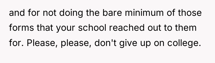 and for not doing the bare minimum of those forms...