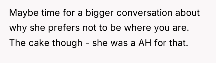 Maybe time for a bigger conversation about why she prefers...