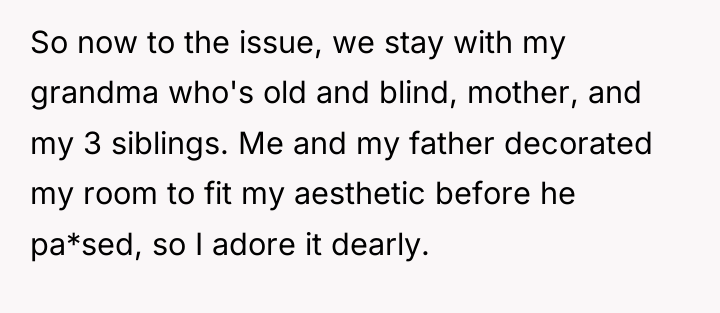 So now to the issue, we stay with my grandma...